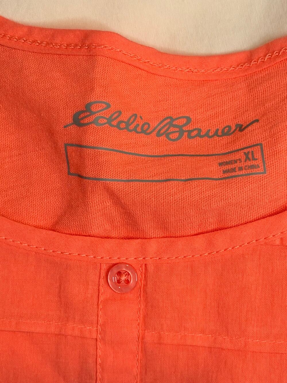 Eddie Bauer Women's Orange Tank Top Scoop Neck Casual Athletic NWT